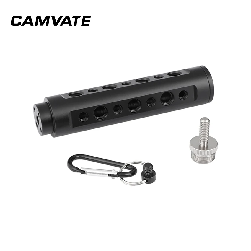 

CAMVATE Aluminum Cheese Handle Grip Stabilizer With 5/8"-27 Male Thread For DSLR Camera Cage Accessory C2485