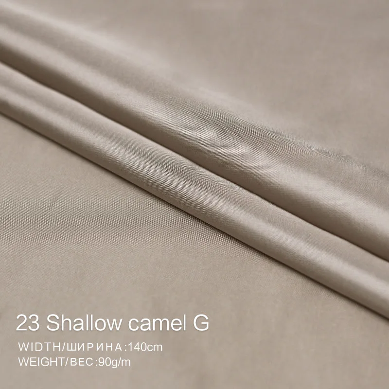 Bemberg cuprammonium 100%cotton materials smooth winter Cloth cashmere overcoat lining high quality clothes fabrics Freeshipping - Цвет: 23Shallow camel G