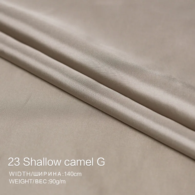 23Shallow camel G Bemberg cuprammonium 100%cotton materials smooth winter Cloth cashmere overcoat lining high quality clothes fabrics Freeshipping - Цвет: 23Shallow camel G