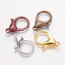 

50PCS Alloy Lobster Claw Clasps Parrot Trigger Clasps Mixed Color 34.5x23x5mm Hole: 3mm for fashion jewelry