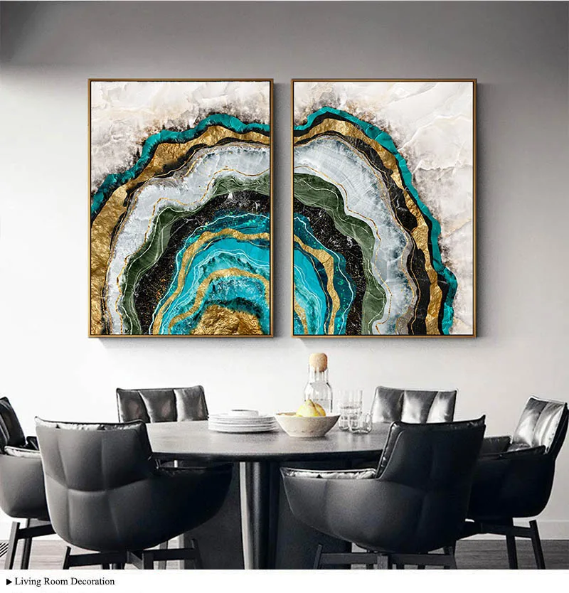 Modern Art Marble Abstract Painting Print on Canvas