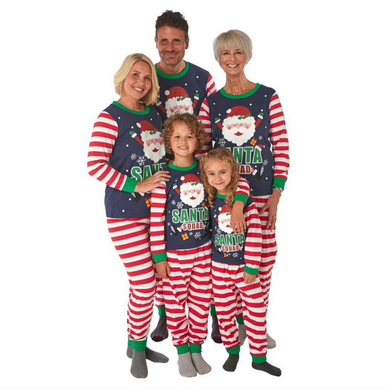 Xmas Pjs Plus Size Family Matching Dad Mom Kid Christmas Santa Outfits Men Women Boy Girl Nightwear Sleepwear Pajamas Sets New Matching Family Outfits Aliexpress