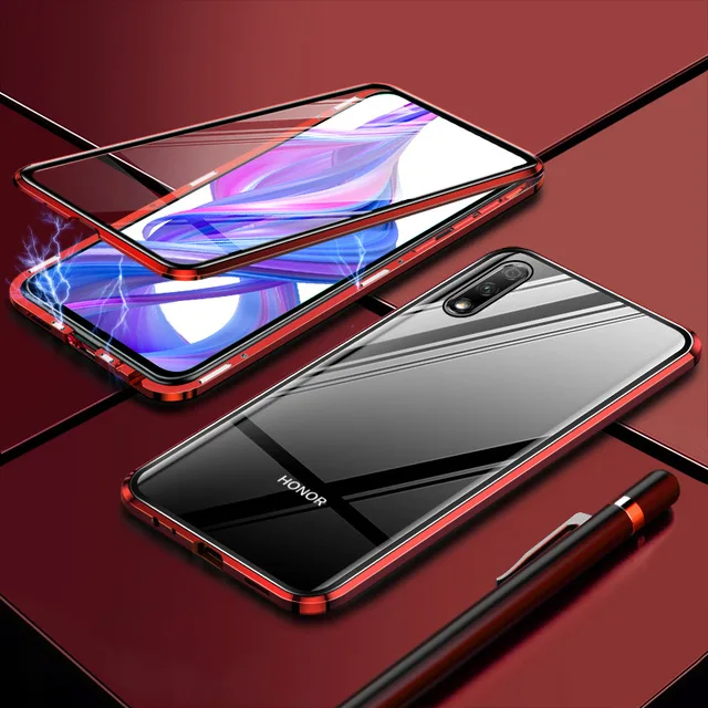 Металлические Магнитные чехлы для huawei P30 P20 Pro mate 20 10 Lite P30E для Honor 8X10 9X Plus двустороннее закаленное стекло полное покрытие
