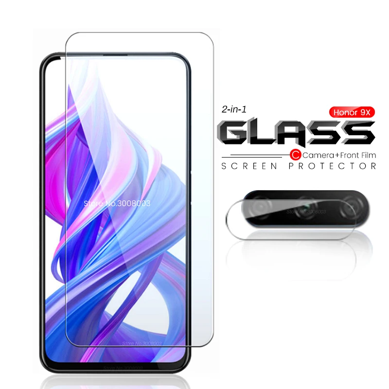 Защитное стекло для honor 9x закаленное 2 в 1 Защитная пленка xonor 9 x x9 6 59 дюйма|Защитные