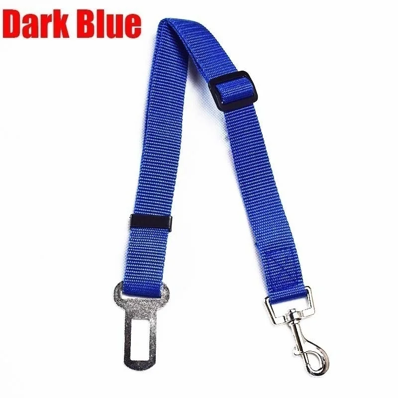 Dark blue Поводок для животных, собак, домашних животных, автомобильный ремень безопасности, поводок, дорожный зажим, товары для собак, аксессуары для путешествий - Название цвета: Dark blue