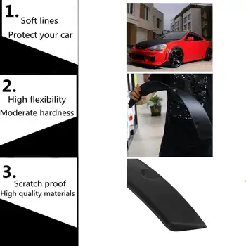 

4pcs 2"/2.75"/3.5" Car SUV Off-road Wheel Fender Flares Wheel Arch Protector Polypropylene Cover Trim Universal