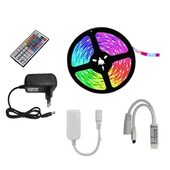 

10M LED Lamp with RGB 5050 SMD Flexible Ribbon Lamp with RGB Diode DC12V Bluetooth Control Adapter-EU Plug