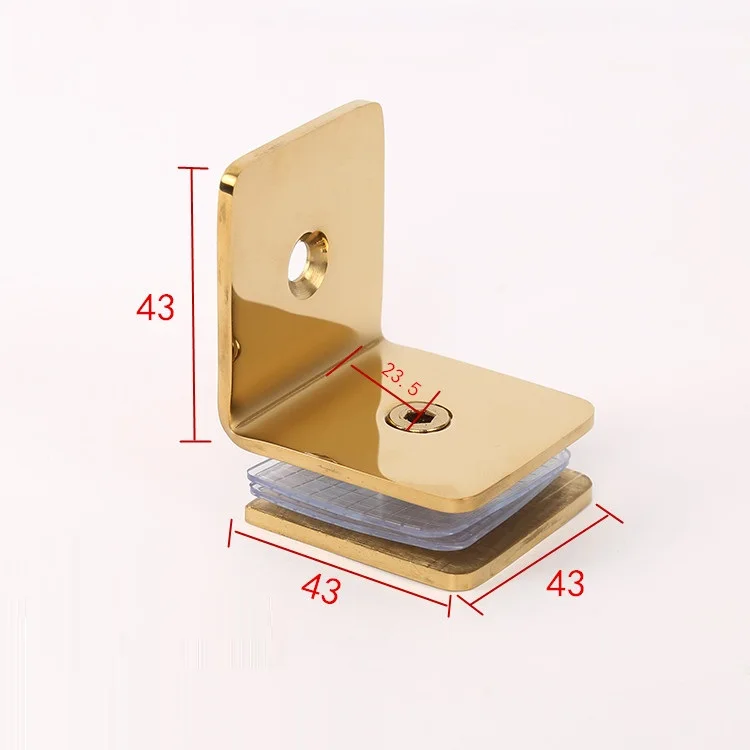 90 degree unilateral 304 нержавеющая сталь золотое стекло для душевой дверной ручки петли для стеклянной двери зажим для двери аксессуары для ванной комнаты оборудование - Цвет: 90 degree unilateral