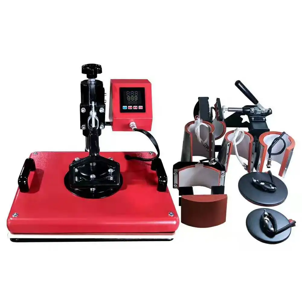 US $800.00 Multifunctional Use Tshirt Printing 8 In 1swing Away Combo Sublimation Machine
