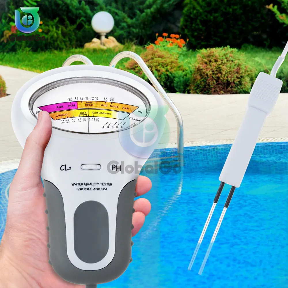 Digital PH Meter CL2 Chlorine Water Quality Tester Analyzer Home Swimming Pool Spa Aquarium PH Test Sensor Monitor Detector