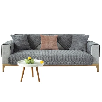 

Flannel Sofa Cover Couch Cover Winter Warm Sofa Slipcover Sofa Cover for Living Room Non-slip Sofa Towel Mats Protector