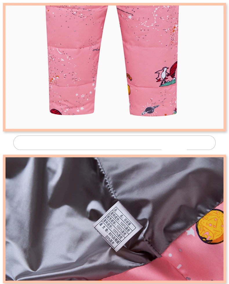 Зимняя куртка для девочек пальто и верхняя одежда для мальчиков теплая детская одежда на утином пуху для девочек блестящая парка лыжный зимний комбинезон