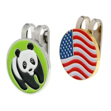 Набор из 2-х металлический магнитный маркер мяча для гольфа и головному убору при зажим аксессуары для гольфа