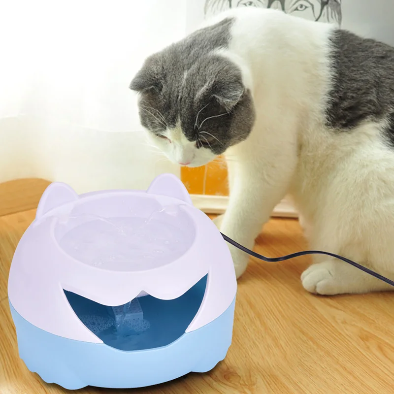 

Dog Cat Drinking Fountain Automatic Luminous Pets Water Fountain Electric Water Dispenser Bowl For Kittens Puppy