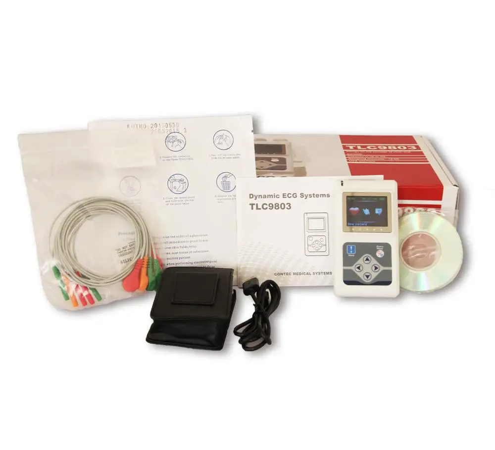 Contec производитель 3 каналы ECG Holter, EKG Holter, ЭКГ монитор системы, 24 часа ЭКГ рекордер TLC9803