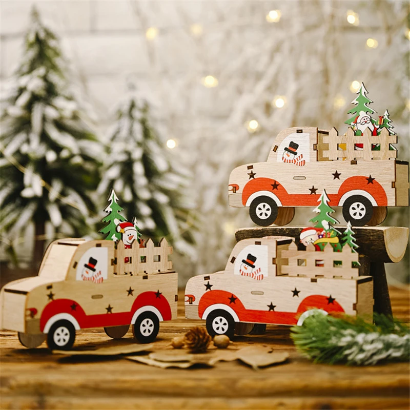 Merry Christmas 2022 Cars 2022 Merry Christmas Children's Gifts Diy Wooden Car Ornaments Christmas  Decorations For Home Navidad Christmas Ornaments Kerst|Pendant & Drop  Ornaments| - Aliexpress