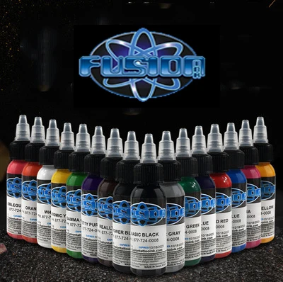 Fusion Tattoo Ink 25 Color Set 1 oz. 30ml / bottle tattoo pigment set for skin body art | Красота и здоровье