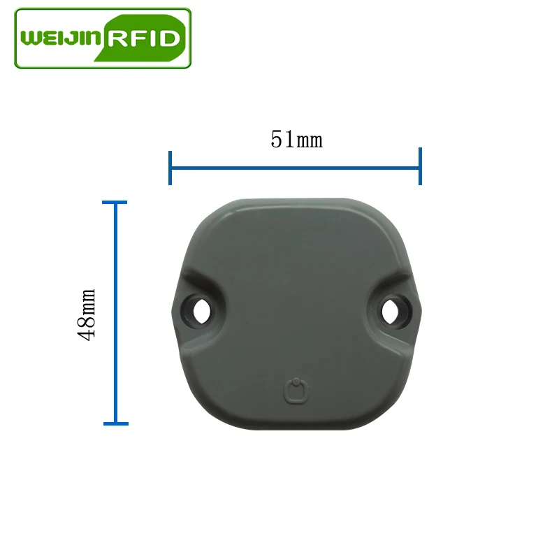 UHF RFID антиметаллическая бирка 915 МГц 868 МГц Impinj Monza4QT EPCC1G2 6C 51*48*12,5 мм паллет прочный ABS смарт-карты пассивные RFID метки