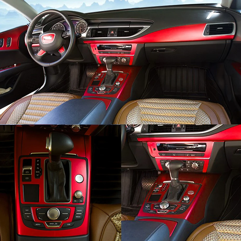 Для Audi A7 2011- самоклеющиеся наклейки для автомобиля углеволоконная виниловая наклейки для автомобиля и наклейки на автомобиль Средства для укладки волос