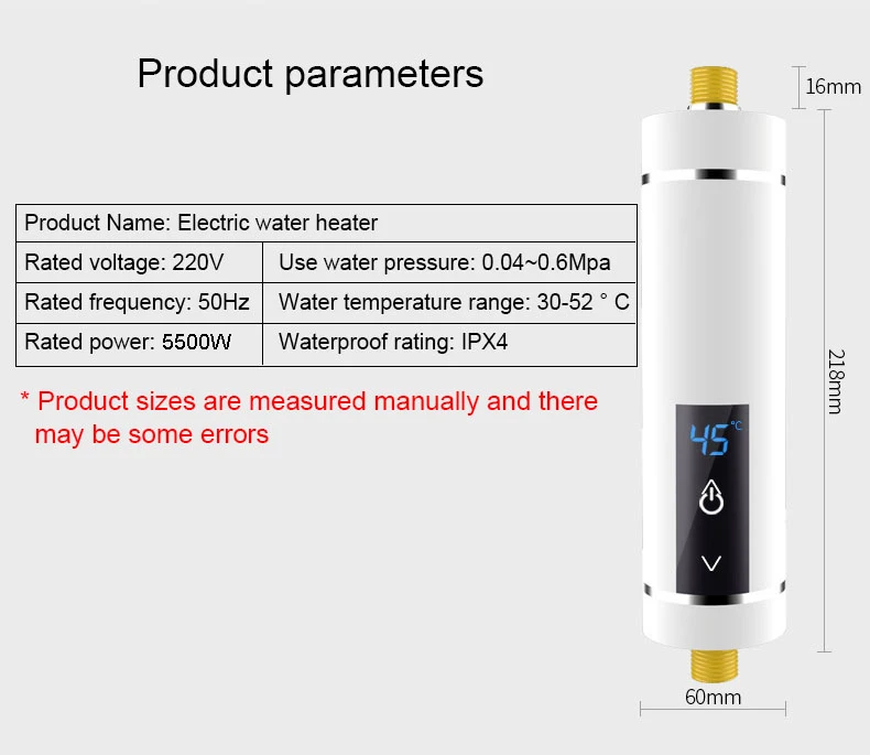 DMWD 5500 Вт водопроводный кран с электроподогревом нагреватель мгновенный Tankless Лейка душ мини кухня ванная комната нагреватель горячей воды