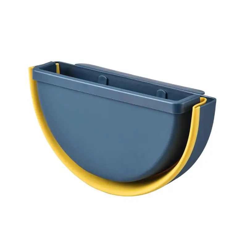 Многофункциональный складной мусорный бак Ванная комната кухонный шкаф для хранения двери подвесной мусорный бак может мусорный контейнер Прямая поставка - Цвет: blue