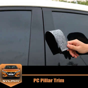 

8PCS PC Auto Window Pillar Trim Sticker Car Styling For 2020 Nissan Sylphy
