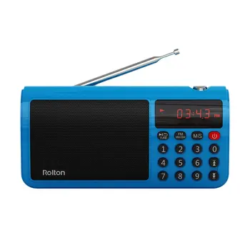 

Rolton T50 Portable World Band FM/MW/SW Stereo Radio Speaker MP3 Music Player with LED Display Support TF Card
