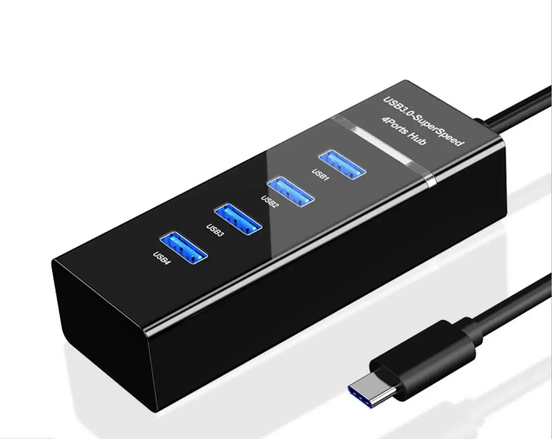 

23cm cable USB C Hub 4 Ports USB Type C to USB 3.0 Hub Splitter Adapter for all smart phones laptops