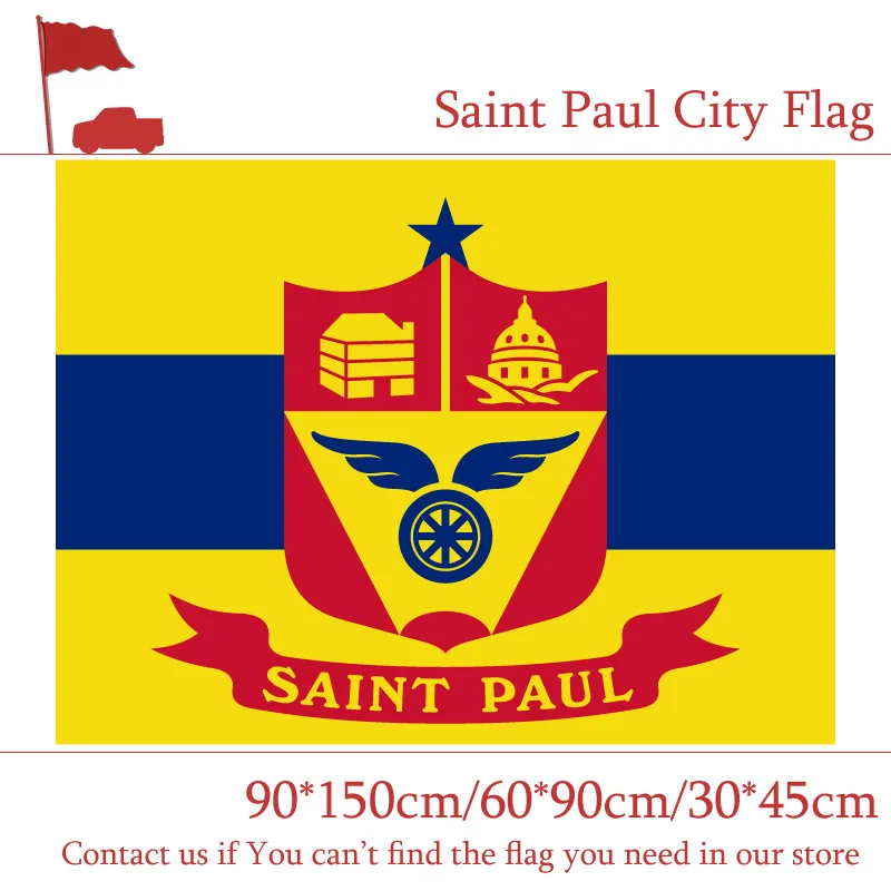 Free shipping Saint Paul 30*45cm Car Flag City Flag 90*150cm 60*90cm Flag Decorative 3ft*5ft Custom Banner