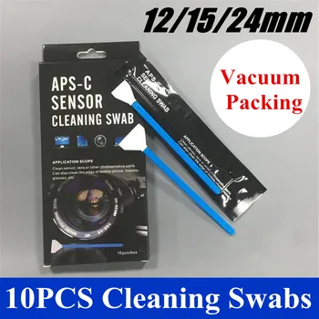 

10pcs Professional APS-C Sensor Cleaning Swab Kit For DSLR Camera APS-C Sensor CCD/CMOS UV Lens Filter Cleaning 12/15/24mm
