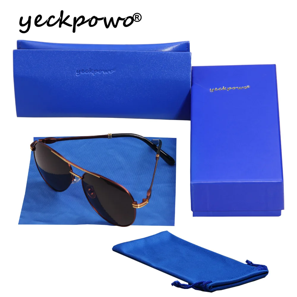 

mens sunglasses polarized UV400 sunglasses case with sun glasses men polarize vintage for drive FISHING travel yeckpowo