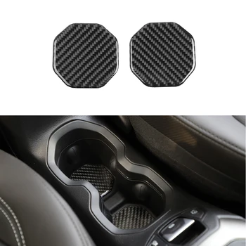 

Water Cup Holder Pad Drink Braket Mat Insert Coaster for Jeep Renegade 2016 2017 2018 2019 Carbon Fiber Car Interior Accessories