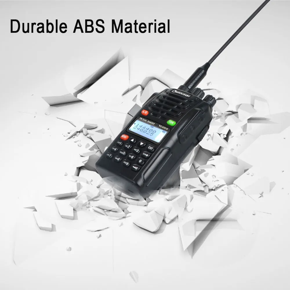 Wouxun Walkie Talkie KG-UVD1P Dual Band FM Portable Two Way Radio 136.000-174.995MHz & 216.000-260.995MHz walkie talkie set