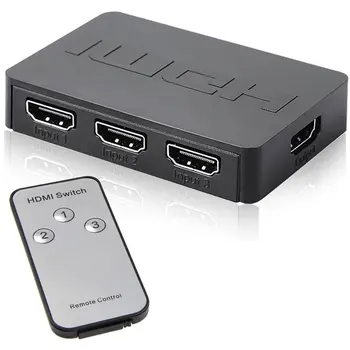 

Hdmi Splitter 3 Port Hub Box Auto Switch 3 In 1 Out Switcher 1080P Hd 1.4 With Remote Control For Xbox360 Ps3 Hdtv Projector
