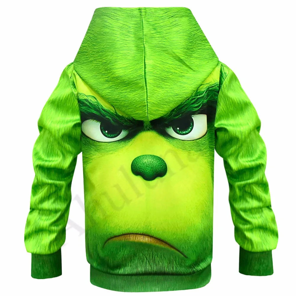 Рождественские костюмы Grinch для костюмированной вечеринки; толстовки с капюшоном с изображением зеленого Монстра; боди для детей; комбинезоны для мальчиков; футболки; C18301