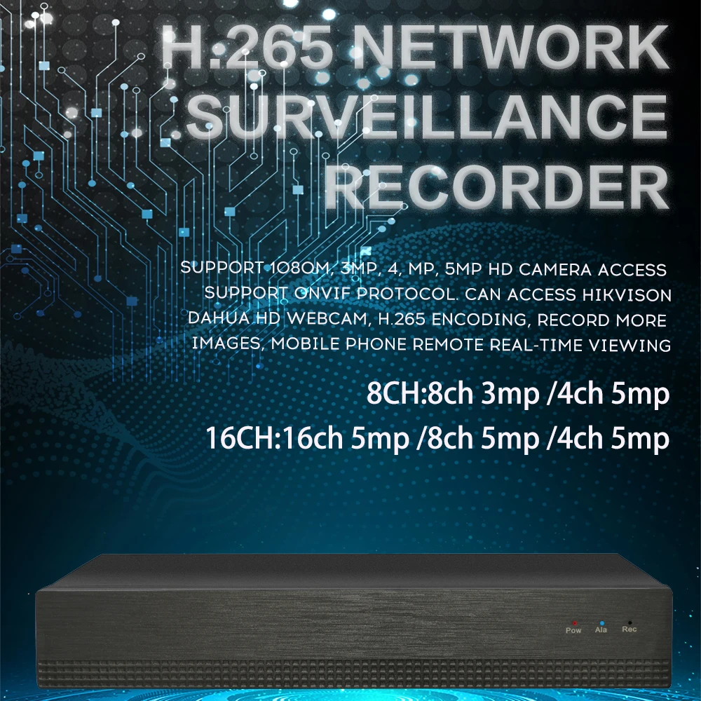H.265/H.264 8CH 6ch * 5.0MP сетевой видеорегистратор Vidoe recorder Интеллектуальный анализ 1080 P/720 P