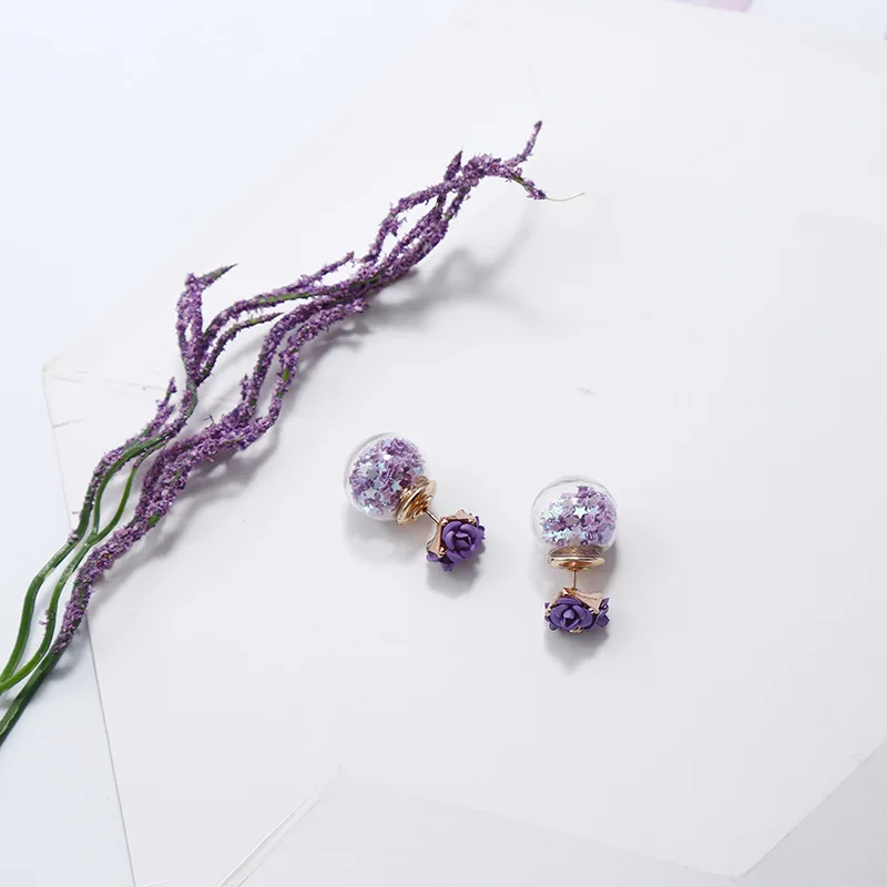 Crazy Feng женские серьги-Вишенки романтические фиолетовые длинные висячие модные серьги для свадебной вечеринки Ювелирные изделия Подарки