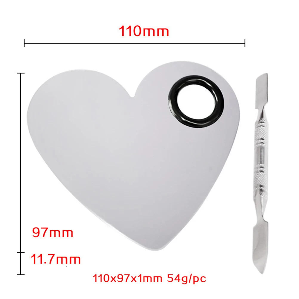 Cosmetic Palette Facial Professional Heart Form Enthusiastic Tools Accessories for Colours Lip Makeup Artist Pale for Mixing