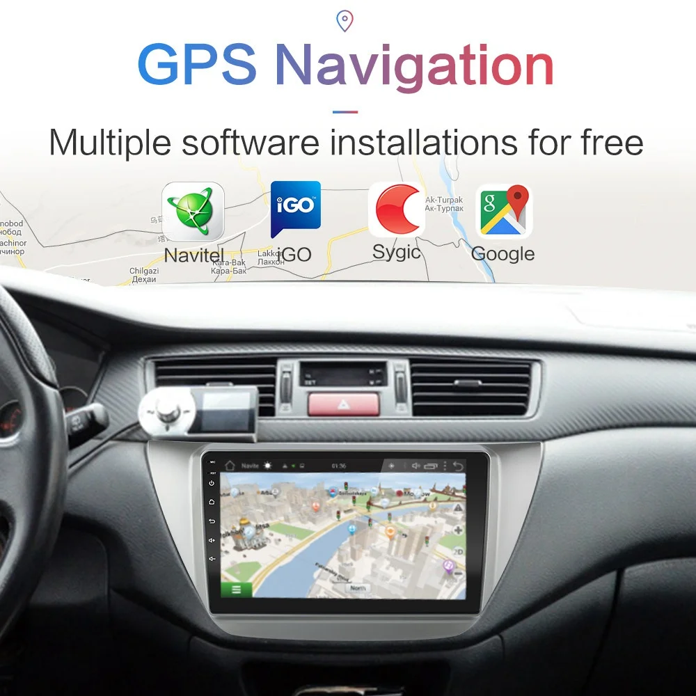 Android 8.1GO 9 дюймов 2Din автомобильный Радио Стерео gps навигатор плеер для Mitsubishi Lancer ix2006-2010 стерео WiFi ips плеер