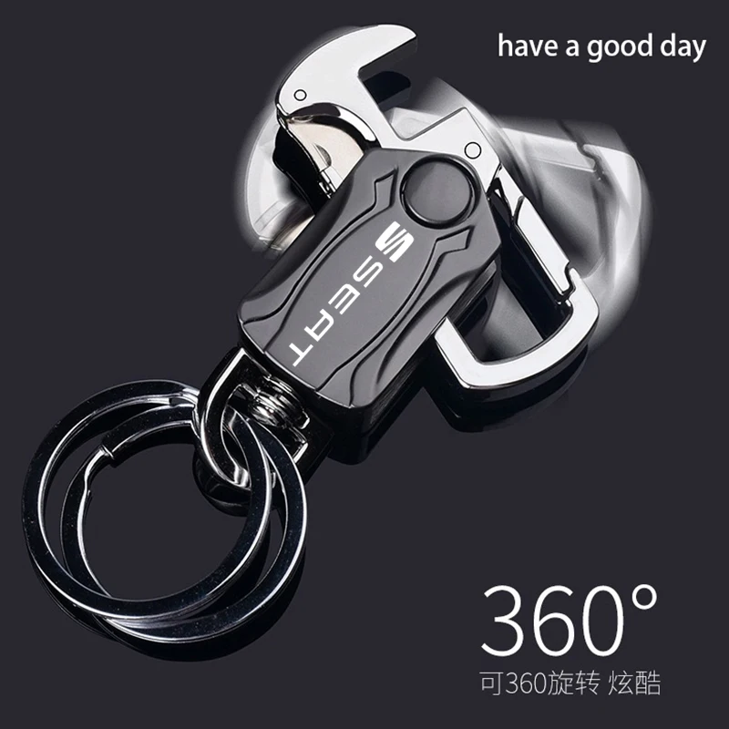

For seat TOLEDO leon EXEO mk3 mk2 5 Car accessoriesBeer Bottle Opener Keychain Men Fashion Zinc Alloy Key Ring Car Play Keyring