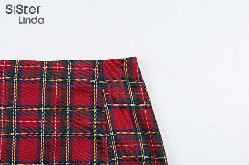 Sisterlinda простая красная короткая облегающая клетчатая юбка женская летняя модная мини-юбка с высокой талией уличная Короткая юбка для отдыха