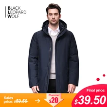 Blackleopardwolf Зимнее пальто парка съемный воротник теплая куртка подкладка из хлопка зимний пуховик мужская одежда BL-852