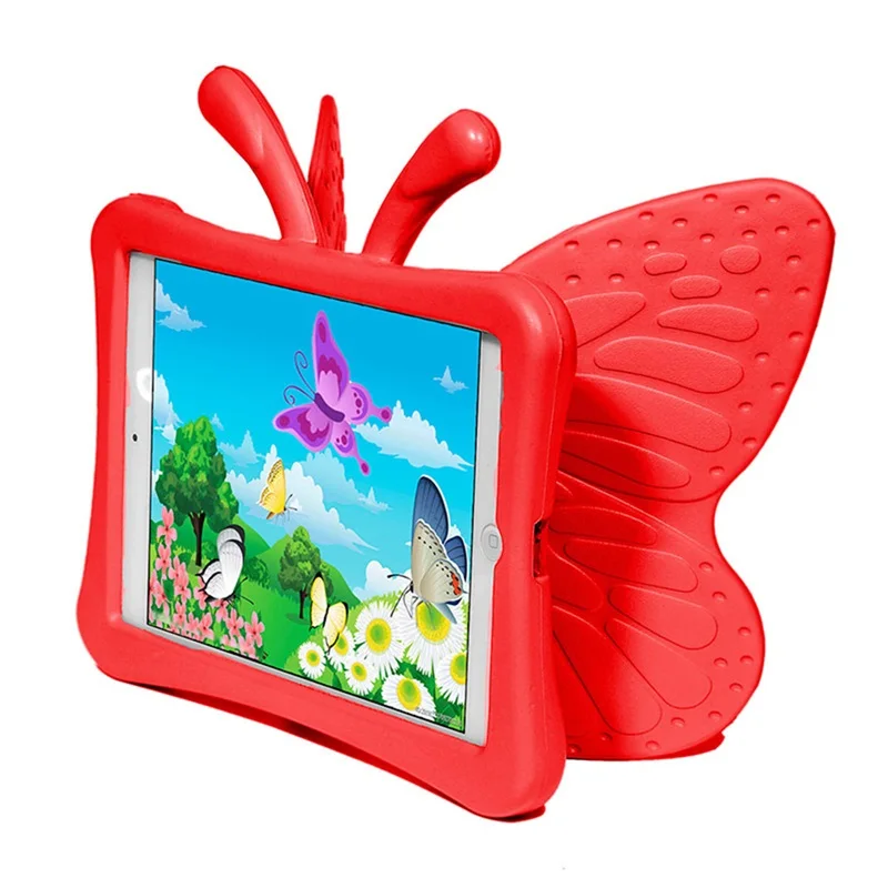 Butterfly Shape Kid Safe EVA Protective Case For iPad 9.7 Air Air 2 Case Shockproof Safe Kickstand Cover For iPad 9.7