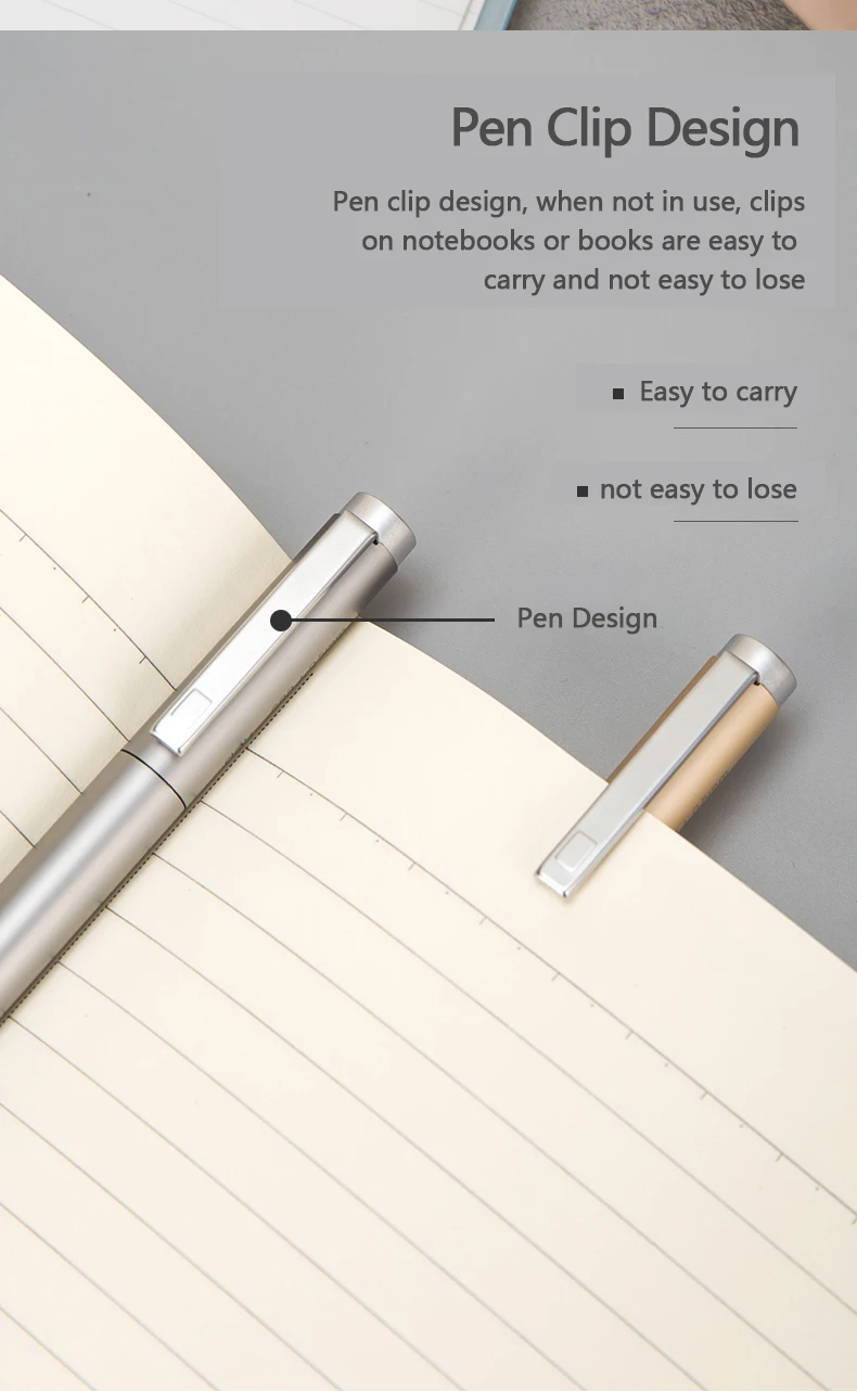 Xiaomi Deli Metal Sign Pen Pens Gold / Silver Gel Pen 0.5mm Refills PR –  AOOKMIYA