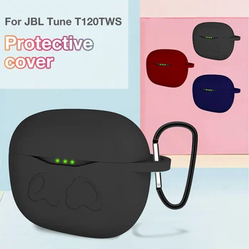 

New Earphones Protective Cover Soft Silicone Case For JBL Tune T120TWS Wireless Earphone Bluetooth Headphone Box Black/blue/red