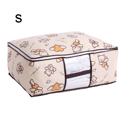 Нетканая семья экономит пространство Organizador кровать под коробка для хранения в шкафу сортирователь одежды органайзер Стёганое Одеяло сумка держатель Органайзер 64500 - Цвет: Angel Bear-s