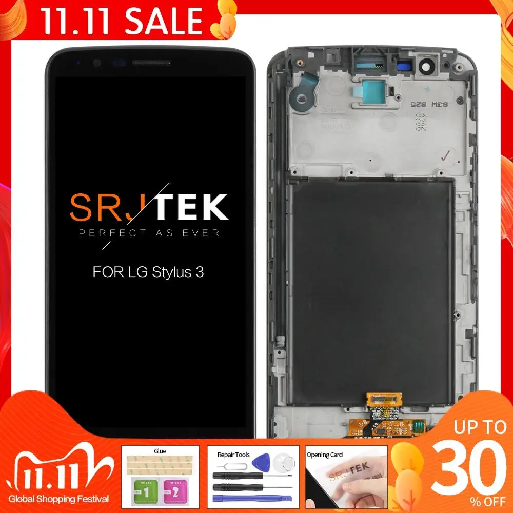 Оригинальный ЖК-дисплей для LG Stylus 3 LS777 сенсорный экран дигитайзер стекло в сборе
