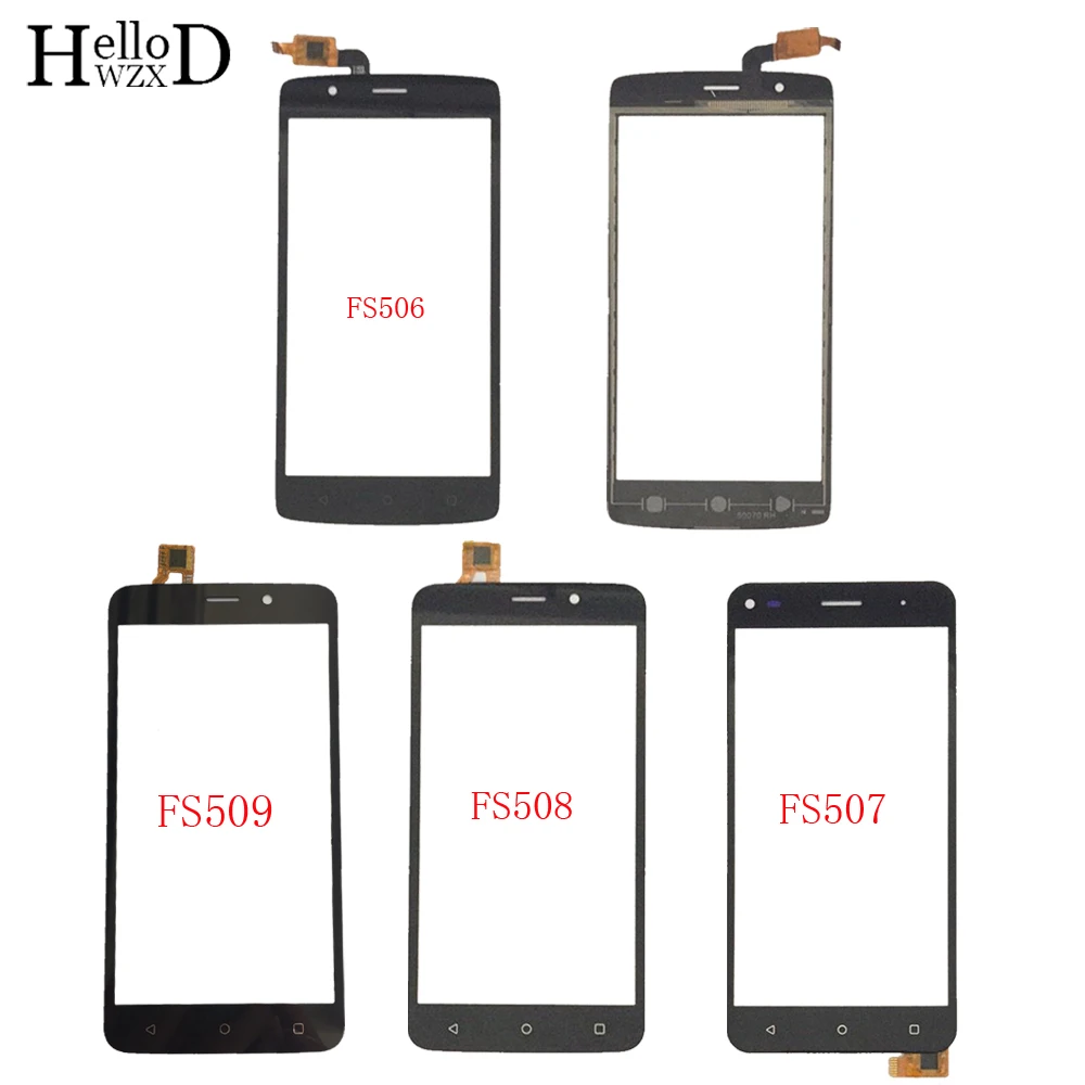 

Mobile Touch Screen TouchScreen For Fly FS506 FS507 FS508 FS509 Touch Screen Digitizer Panel Front Glass Lens Sensor 3M Glue
