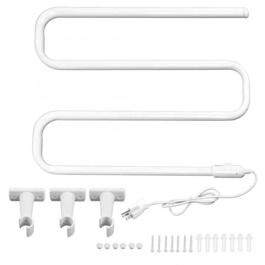 PROD 4000991054666 Wall Mounted Towel Warmer S shape Low-Carbon Steel
Heated Towel Rail Constant Temperature Electric Heating Drying Towel
Rack