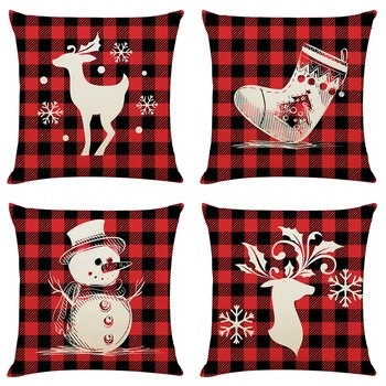 

Throw-Pillow-Cover Merry Christmas Painting Decorative Cushion Cover Bed Sofa Linen Pillowcase Home Decor Cover 45*45cm